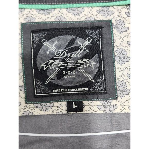 Men's Large Grey Button Down Shirt from Drill Clothing Co. - Picture 3 of 7